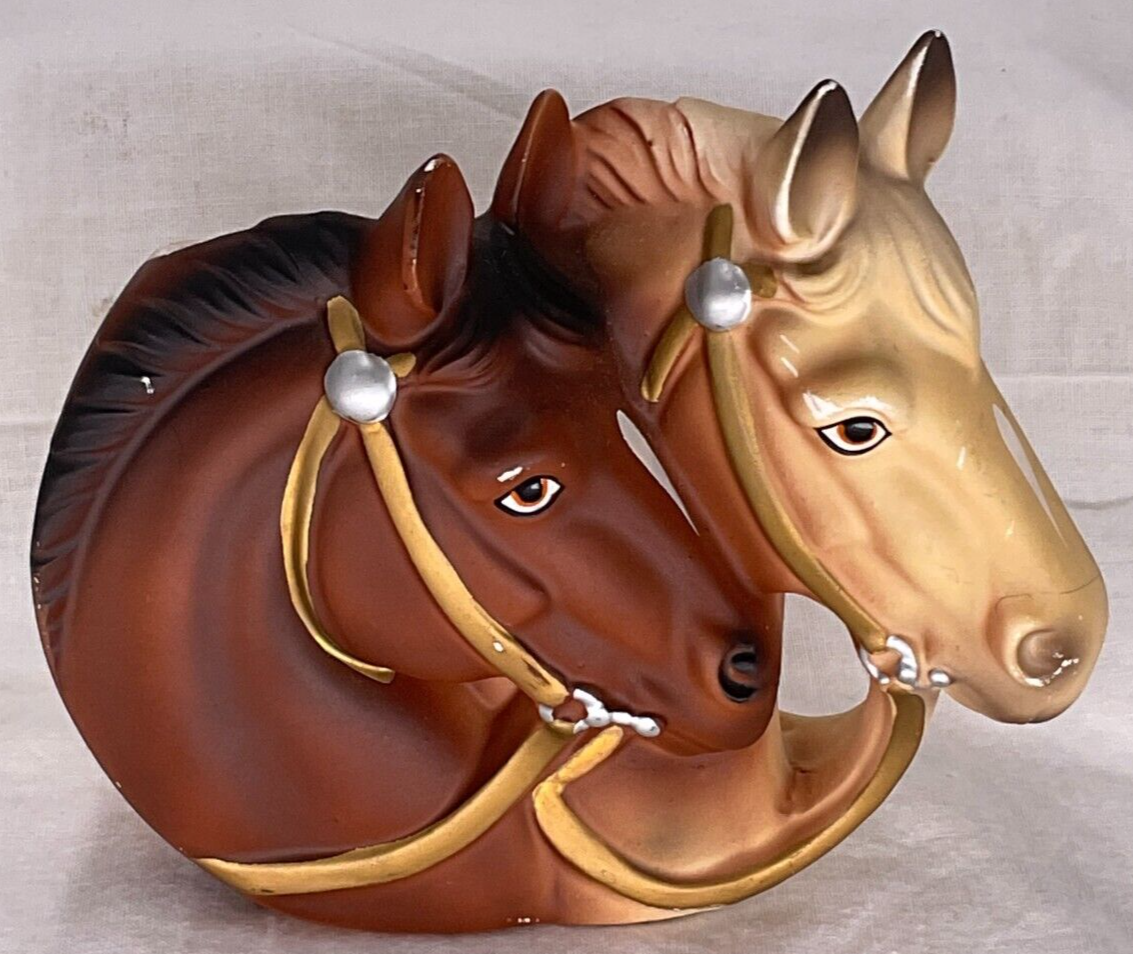 Vintage Ucagco Horse Head Wall Pocket Planter Vase Hand Painted Made in