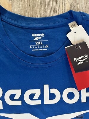 Reebok Identity Big Logo T-Shirt Mens 2XL XXL BRAND NEW W/Shaq