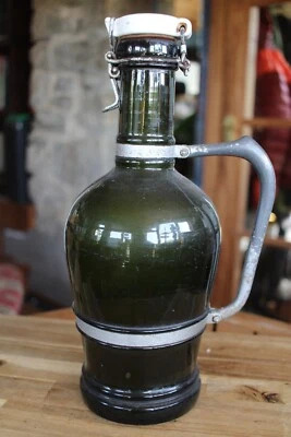 Vintage German 2 Litre Flip Top Bottle Growler Beer Bottle Man Cave - Image 1 of 4