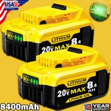 2Pack For DeWalt 20V 20 Volt Max XR 8.0AH Lithium Ion Battery DCB200-2 DCB205-2