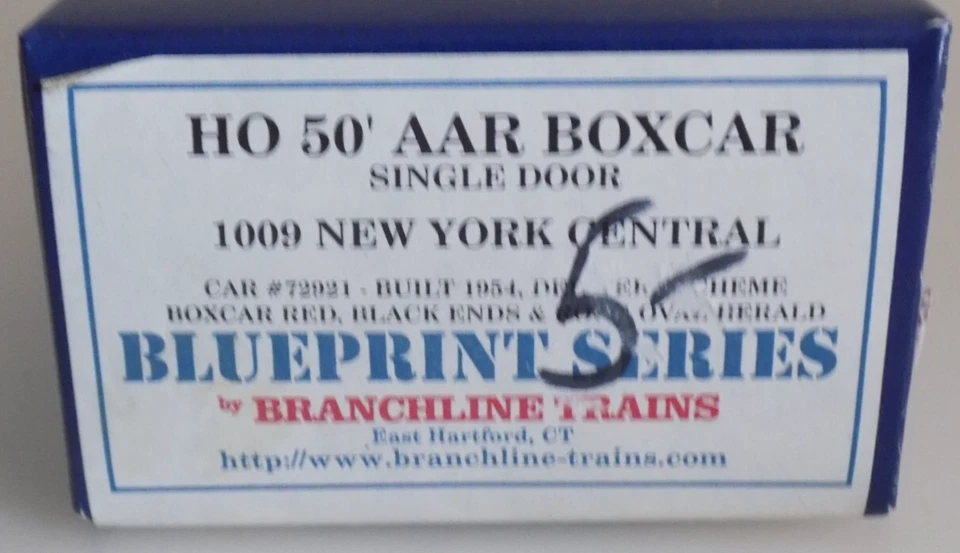 HO Trains Blueprint Series 50' AAR Box Car 1009 New York Central #72921 Kit - Image 3 of 3
