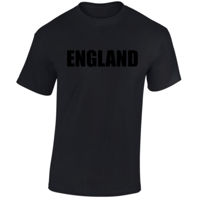 England blackout T-shirt black-on-black text print Euro25 football