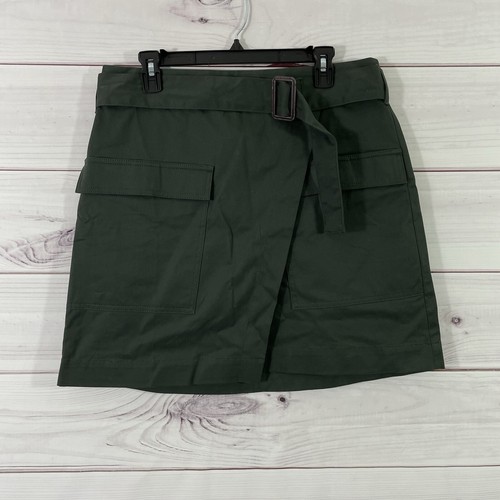 Banana Republic Utility Wickelrock Damen Größe 12 Grün Einfarbig.