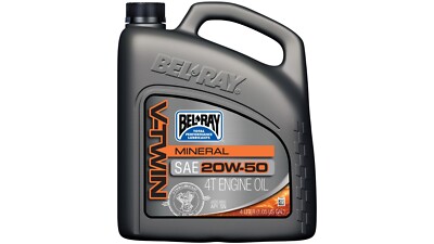 Bel-Ray Motoröl 4L V-Twin Mineral 20W-50 API SN JASO MA2 für Harley, Victory etc