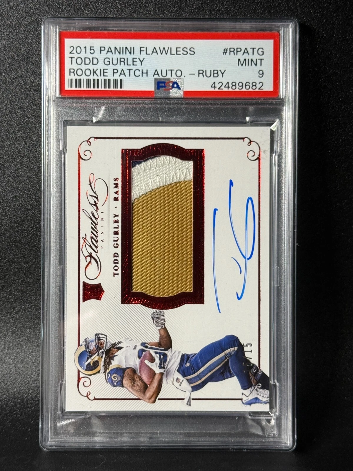 Todd Gurley Panini Flawless Rookie Patch Autographs #RPATG Ruby