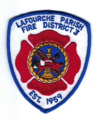 Lafourche Parish Fire District 3 LA Louisiana patch - NEW!