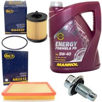 MotoröL Filter Set 5W40 5 Liter + ÖLablassschraube FüR Opel Zafira Family B A05