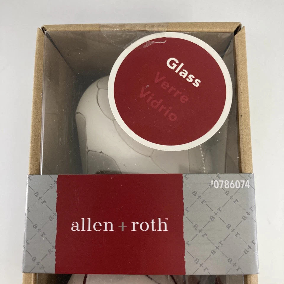 Allen & Roth adornos navideños de vidrio blanco paquete de 2 Foto 2 de 4