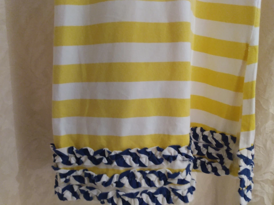 Mallory May Striped Maxi Dress Yellow & Navy Blue Girls 6 - Изображение 2 из 4