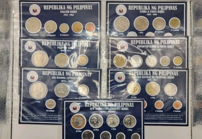 Philippines Priv.Blister Pack.Evolution Of Coins From 1958 To Present.Lot Of 7.