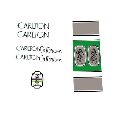 Carlton Criterium Bicycle Decals, Transfers, Stickers