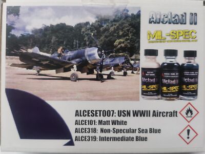 MW22 ALCLAD II  ALCE SET007 USN WWII AIRCRAFT 3X 30ML SET  COLOUR FARBEN SET