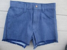 Vtg 1970's High Waist Dark Denim Shorts Girls Young Teen 12 Sears Roebuck NOS