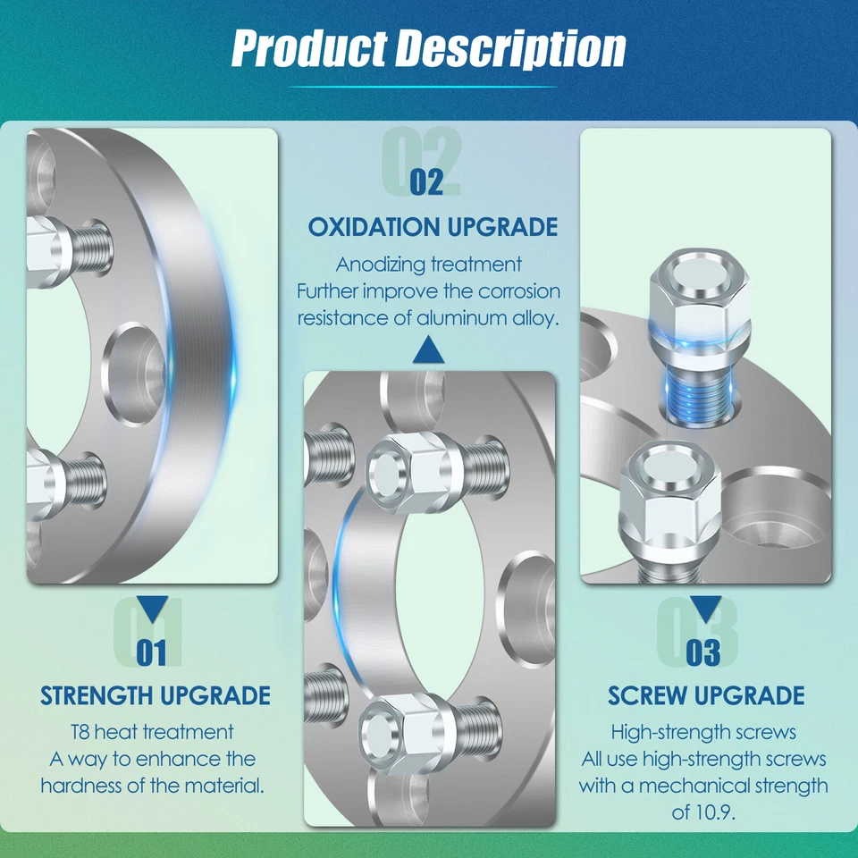 Adaptadores espaciadores de rueda 4 piezas de 1" (25 mm) 4x114,3 a 4x100 para Honda Accord Acura TL Foto 3 de 4
