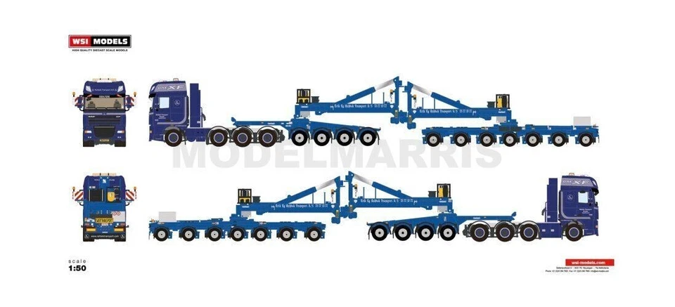 WSI truck models, DAF XF 105 SSC 8X4 Windmill Trailer , RAHBEK - Image 2 of 4
