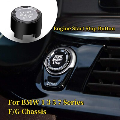 Black Engine Start Stop Push Button Cover Trim For BMW F20 F23 F30 F32 F10 F12 