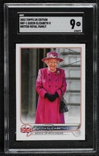 2022 Topps UK Edition British Royal Family Queen Elizabeth II SGC 9 MINT 0aq8