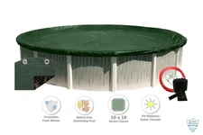 Buffalo Blizzard Supreme Round Swimming Pool Winter Cover w/ Clips - Choose Size