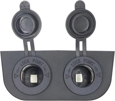 12-24 V Multi-functional Dual Hole Tent Socket Dual Cigarette Lighter Splitter P