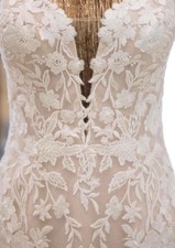 Olga Cassin CWG912 Size 10 Wedding Dress Ivory/Cashmere with David’s Bridal Bag 