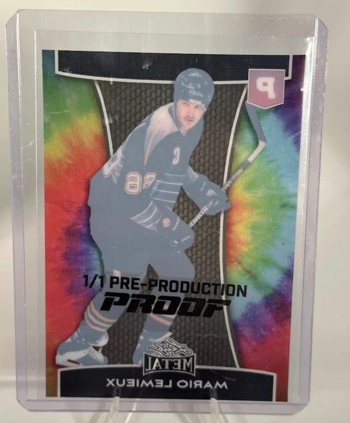 Mario Lemieux 2025 Hoja Metal Prístina Subasta Colección Tie-Dye Prueba 1/1 Foto 2 de 2