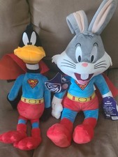   Looney Tunes x DC Superman Plush Set NWT Bugs Bunny  Daffy Duck Mashup Hugkis