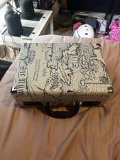 Victrola Journey Suitcase Record Player - Retro Map - No Cord 