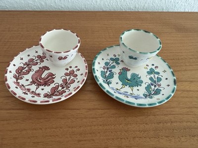 Paul Vogt Keramik Eierbecher 60er Jahre Handbemalt Vintage Retro Mid Century