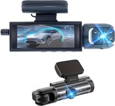 1080P Dash Cam Front and Inside,Dashcams for Cars with IR Night Vision Loop R...