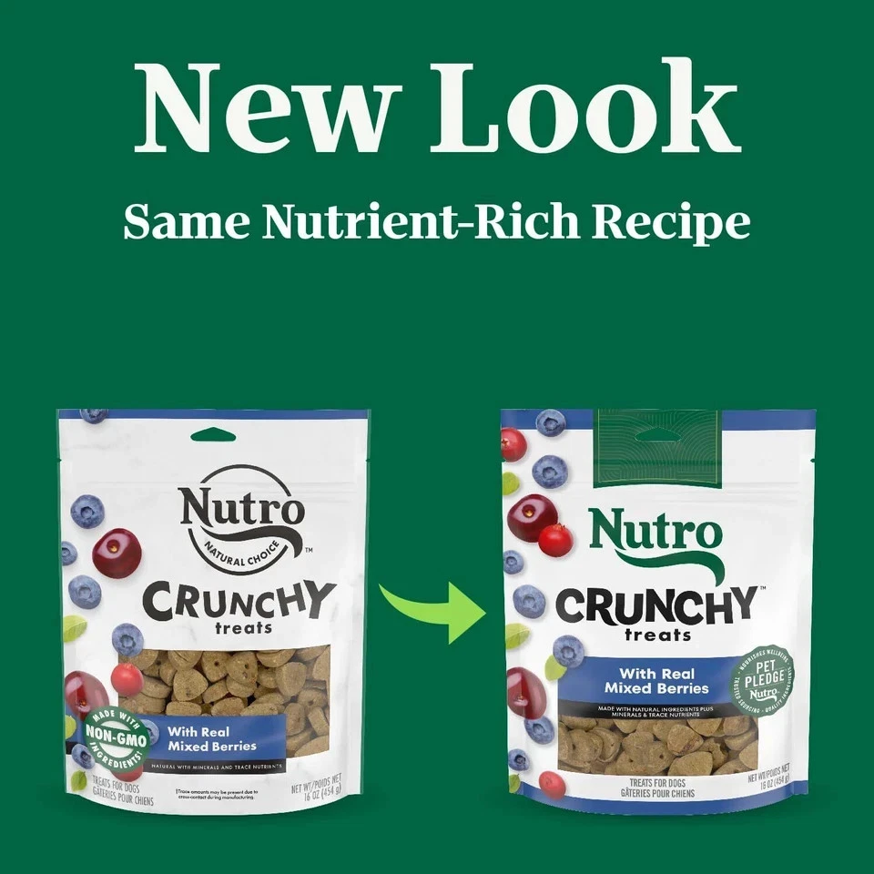 Nutro Crunchy Dog Treats With Real Mixed Berries 16 oz. Bag Free Shipping USA - Image 2 of 4