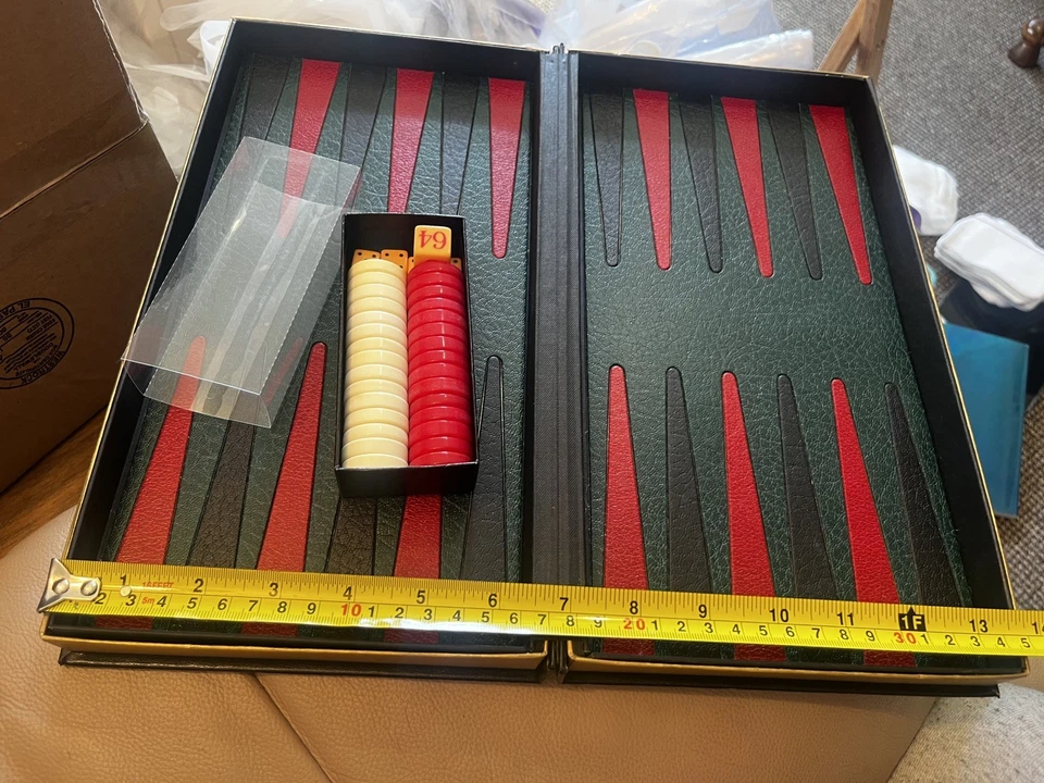Petrushkin Backgammon Set The Shape Of Old Book Complete Vintage Very Rare - Image 2 of 4