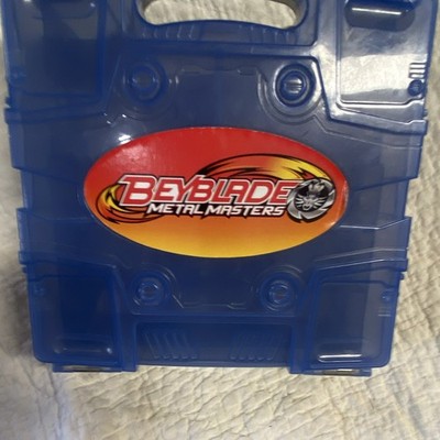 Beyblade Metal Masters Blue Translucent Plastic Case w/ Handle, 12 Compartments