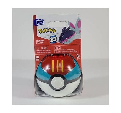 Mega Construx Pokemon Series 23 Finneon Lure Ball Building Toy 18 Pieces