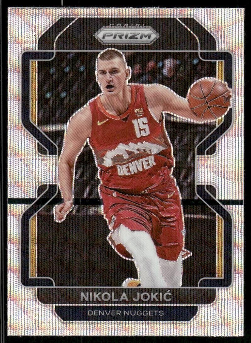 2021-22 Panini Prizm #32 Nikola Jokic Silver Wave