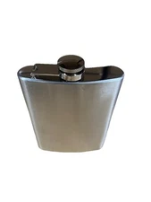 Stainless Steel Hip Flask Black 8 oz New in Box