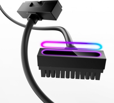 AsiaHorse Hydrus 24Pin PSU Kabelverlängerung, PC 24 Pin Sleeved Cable für 24