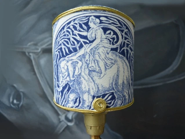 Bleu Pétrole | Abat-jour tissu | pour douille de lampe E27