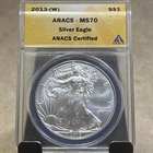 2013 American Silver Eagle 1 oz .999 ANACS MS70 S$1
