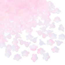 PATIKIL 0.3x0.5 Frosted Flower Beads, 300Pcs Acrylic Trumpet Flower Beads for...
