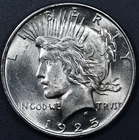 1925 $1 PEACE SILVER DOLLAR KM# 150 Grade:  Choice BU  A6077