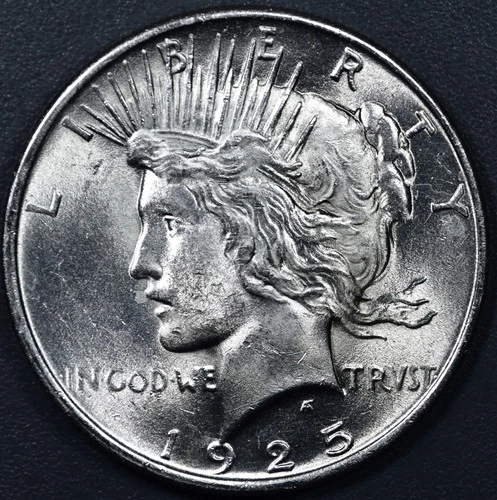 1925 $1 PEACE SILVER DOLLAR KM# 150 Grade:  Choice BU  A6077