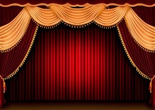 12X8Ft Fabric Huge Swanky Red Curtain Stage Backdrop Red Velvet Curtain Valance