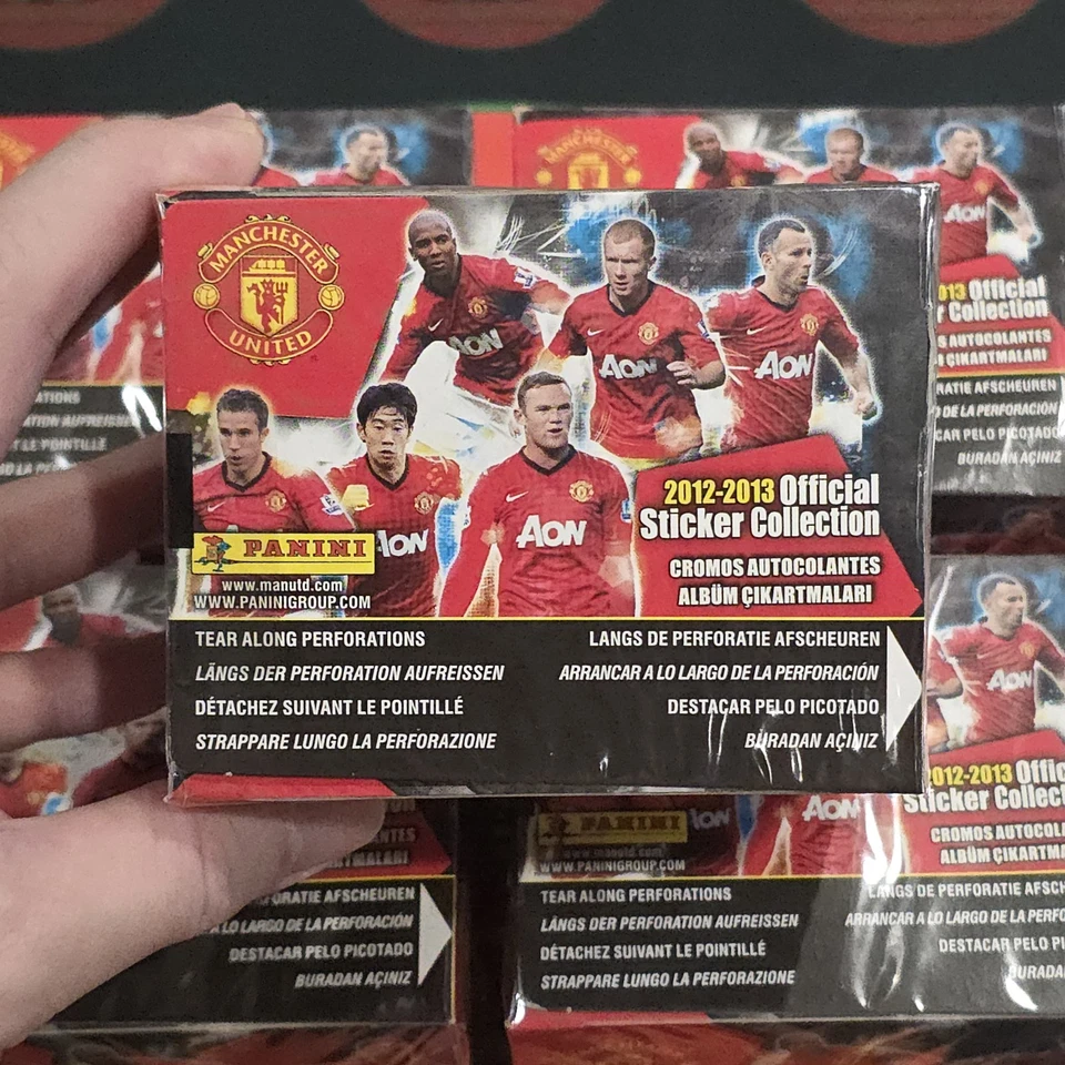 2012-13 Panini​ Manchester Utd. Lote de 5 pegatinas selladas​ caja​ (paquete de 50/1 caja) Foto 2 de 4