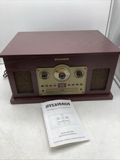 Sylvania Model SRCD838 Nostalgia 5 In 1 Turntable Radio AM FM CD Cassette Aux