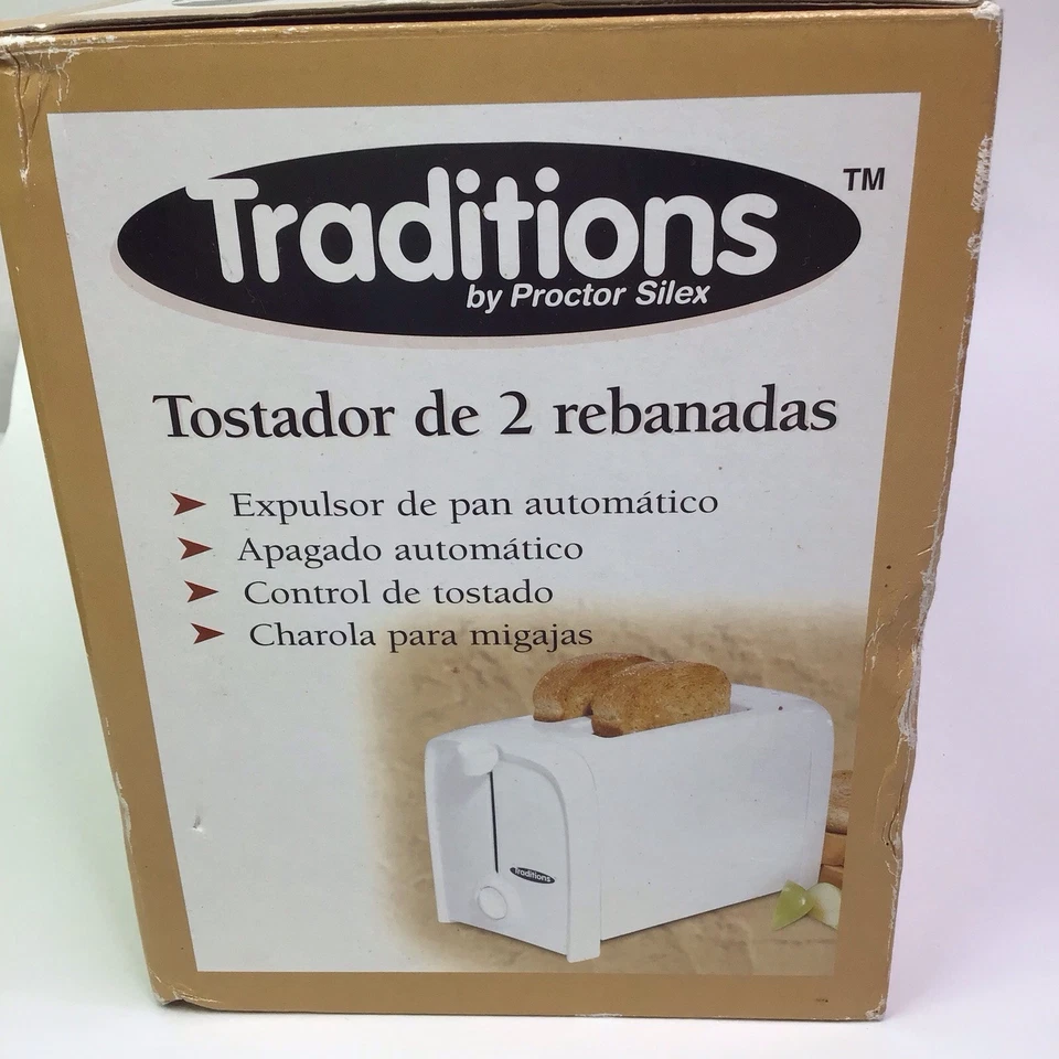 Procter Silex Traditions 2 Slice Toaster White #22288 OPEN BOX - Image 3 of 4