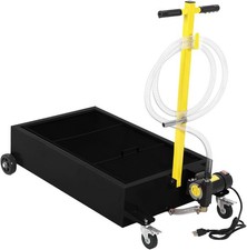 Low Profile Oil Drain Pan 20 Gal Oil Drain Cart With Electric Pump 8.2ft Hose Low Profile Oil Drain Pan 20 Gal Oil Drain Cart With Electric Pump 8.2ft Hose