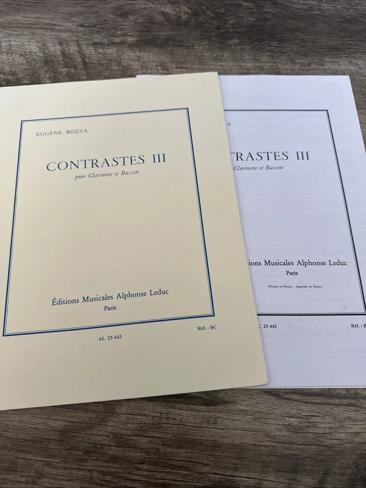 Duets for Clarinet and Bassoon: Bozza Contrastes III and Poulteau Sonatine - Image 2 of 3