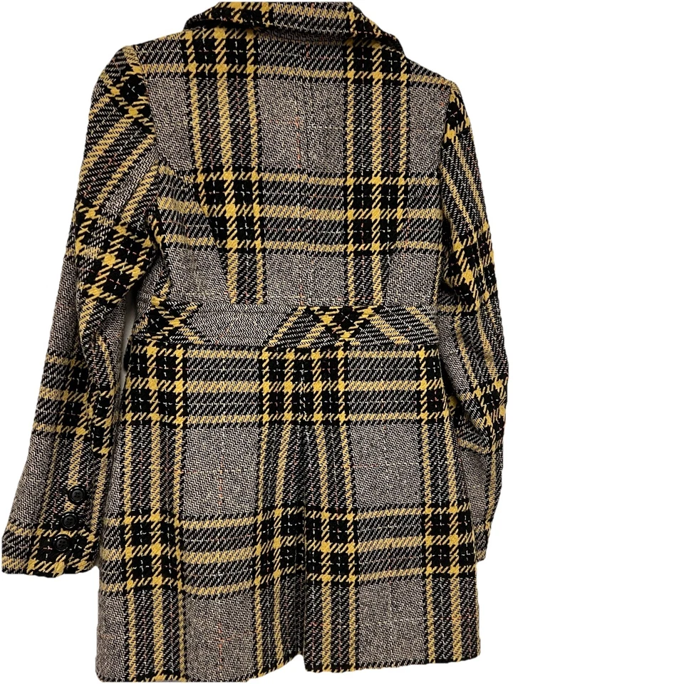 American Rag Coat Womens S Wool Blend Double Breasted Plaid Jacket Peacoat - Image 4 of 4