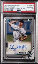 2021 BOWMAN DRAFT CHROME DRAFT PICK AUTOS #CDABMI BRYCE MILLER PSA 10 AUTO