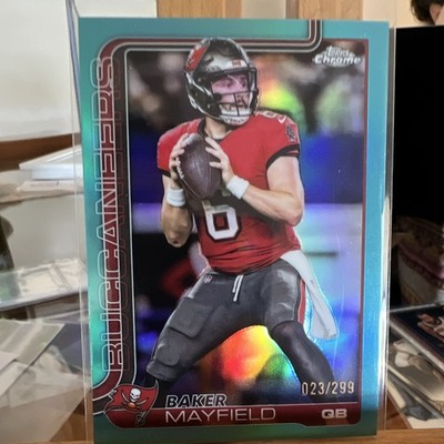 Topps 2024 Chrome Baker Mayfield Tampa Bay Buccaneers #281 Blue 023/299